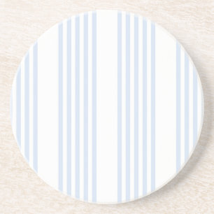 Bleek blauw en wit vijf strepen patroon zandsteen onderzetter
