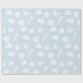 Bleek blauw en wit Zee creaties Cadeaupapier (Vlak)