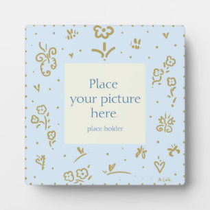 Bleek blauw fotoplaquette fotoplaat