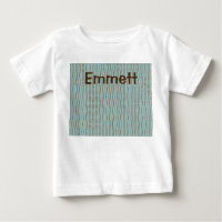 Bleek Blauw Geometrisch Herhaal Baby T-shirt