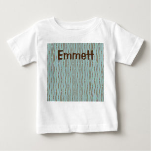 Bleek Blauw Geometrisch Herhaal Baby T-shirt