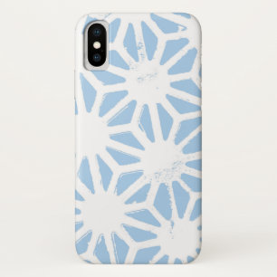 Bleek blauw geometrisch patroon iPhone x hoesje
