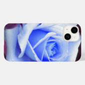 Bleek blauw Roos Case-Mate iPhone Case (Achterkant (horizontaal))