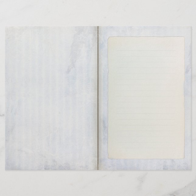 Bleek Blauw Striped Shabby Scrapbook Paper (Voorkant)