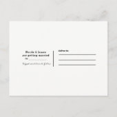 Bleek Bloemig Donker Krijt Elegant Bewaar de Datum Aankondigingskaart (Achterkant)