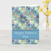 Bleek Blue Bokeh Happy Vaderdag Kaart (Gele Bloem)