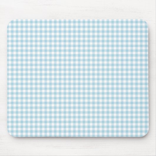 Bleek Blue Gingham Muismat (Voorkant)