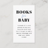Bleek Blue Gingham Pset Baby shower Book Request Informatiekaartje (Voorkant)