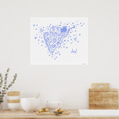 Bleek Blue Trumpet Angel poster (Keuken)