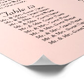 Bleek Blush- en Gold Design - 16-zitkaars Poster (Hoek)