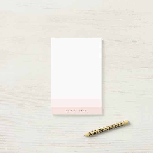 Bleek Blush roze verloopkleurenblok Post-it® Notes (Op bureau)