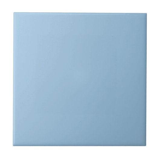 Bleek Cerulean Blue Solid Color Tile Tegeltje (Voorkant)
