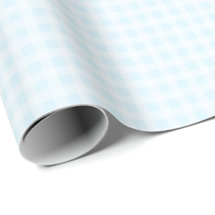 Bleek cyaanblauw geruit inpakpapier