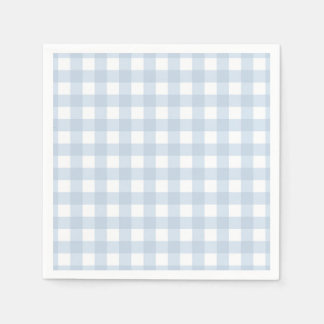 Bleek Denim Blue Gingham Gingham Gecontroleerd Pa Servet