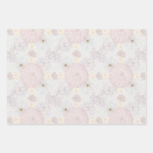  Bleek Floral Inpakpapier Vel
