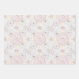  Bleek Floral Inpakpapier Vel