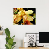 Bleek geel cyberorchidePoster Poster (Thuiskantoor)