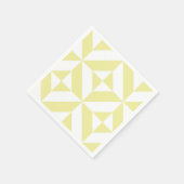 Bleek geel decopatroon servet (Hoek)