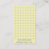 Bleek geel geruit patroon QR-code Visitekaartje (Voorkant)