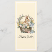 Bleek geel paashaas menu (Achterkant)