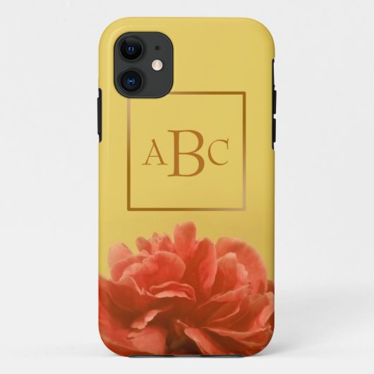 Bleek - geel perforeel monogram Case-Mate iPhone case (Achterkant)