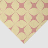 Bleek geel rood Mid Century Modern Boho Geometrisc Tissuepapier (Detail)