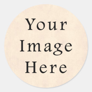 Bleek gele crèmeperkament Sjabloon Ronde Sticker