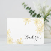 Bleek gele dagen, platte dank kaart (Staand voorkant)