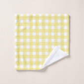 Bleek gele en witte gingham bad handdoek (Wasdoekje)