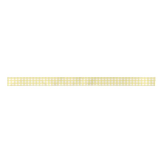 Bleek gele en witte gingham lint (Voorkant)