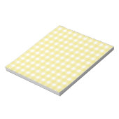 Bleek gele en witte gingham notitieblok (Gedraaid)
