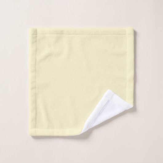 Bleek gele, vaste kleur - Kleur - Kleur - Kleur -  Bad Handdoek (Wasdoekje)