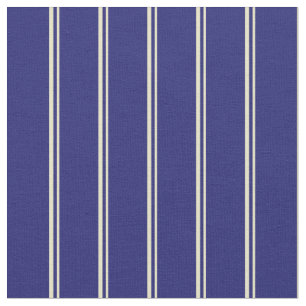 Bleek Goldenrod & Midnight Blue Pattern van Stripe Stof