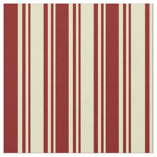 Bleek Goldenrode en maroon gekleurde Stripes Patro Stof