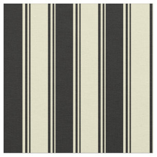Bleek Goldenrode en Zwarte Stripes/Lines Patroon Stof