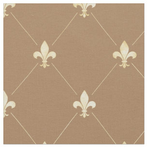 Bleek Gouden Fleur-de-Lis (middelgrote schaal) Bru Stof