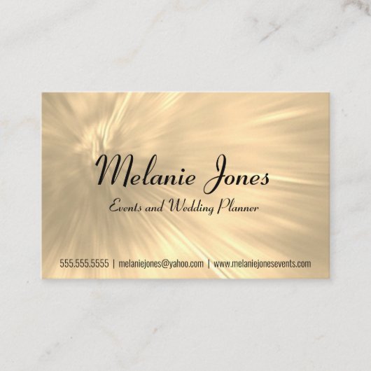 Bleek-goudexplosie Visitekaartje (Voorkant)