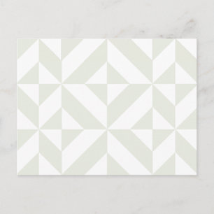 Bleek grijs geometrisch decoderpatroon briefkaart
