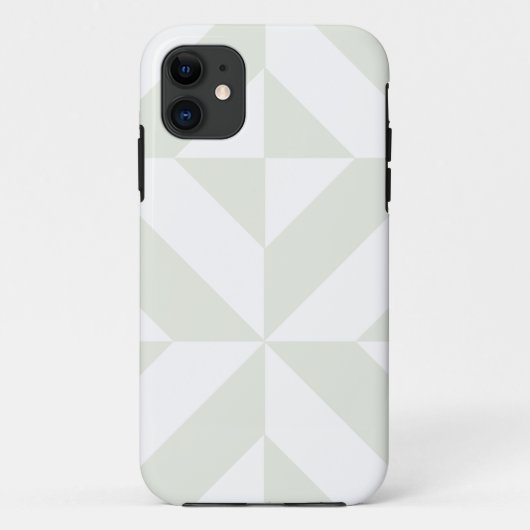 Bleek grijs geometrisch decoderpatroon Case-Mate iPhone case (Achterkant)