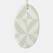 Bleek grijs geometrisch decoderpatroon keramisch ornament (Rechts)