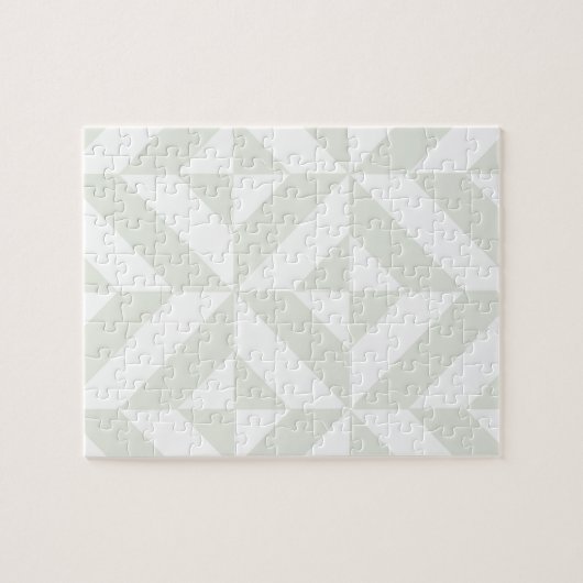 Bleek grijs geometrisch decoderpatroon legpuzzel (Horizontaal)