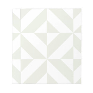 Bleek grijs geometrisch decoderpatroon notitieblok