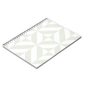 Bleek grijs geometrisch decoderpatroon notitieboek (Linkerzijde)