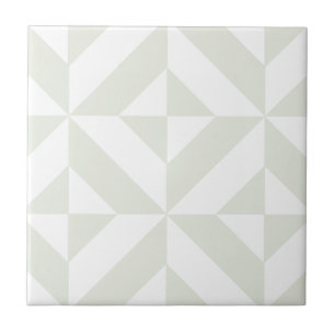 Bleek grijs geometrisch decoderpatroon tegeltje