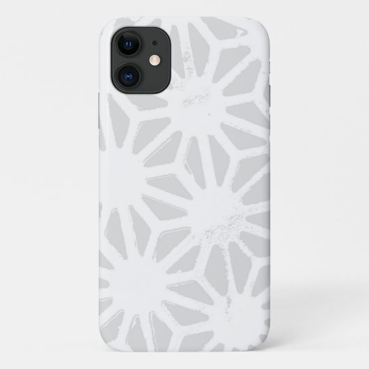Bleek grijs geometrisch patroon Case-Mate iPhone case (Achterkant)