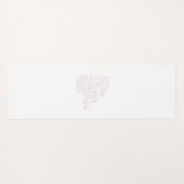 Bleek grijs, melkwit, bloemontwerp yogamat (Achterkant (horizontaal))