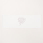 Bleek grijs, melkwit, bloemontwerp yogamat (Voorkant (horizontaal))