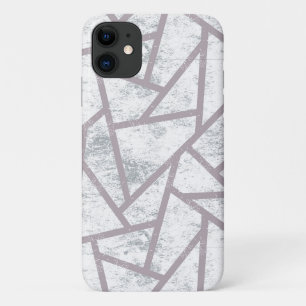 Bleek grijs mozaïekpatroon iPhone 11 hoesje