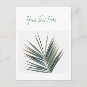 Bleek groen blad briefkaart