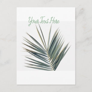 Bleek groen blad briefkaart